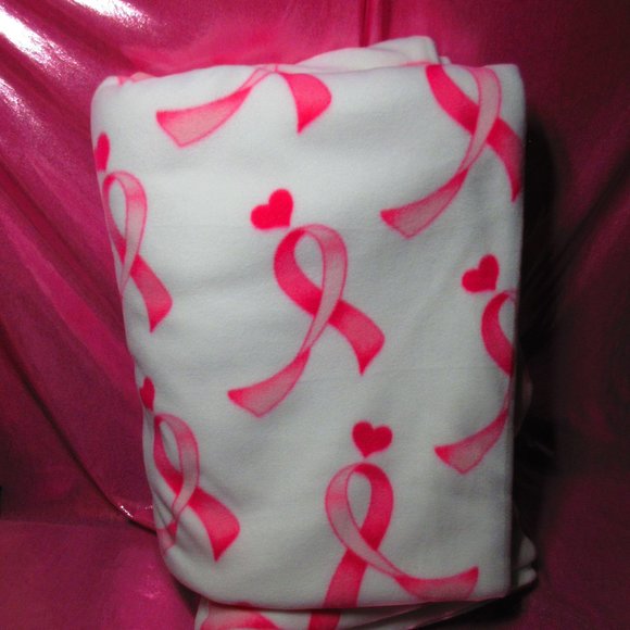 Cancer Awareness Ribbons 88" x 58" Fleece Blanket - Picture 1 of 3